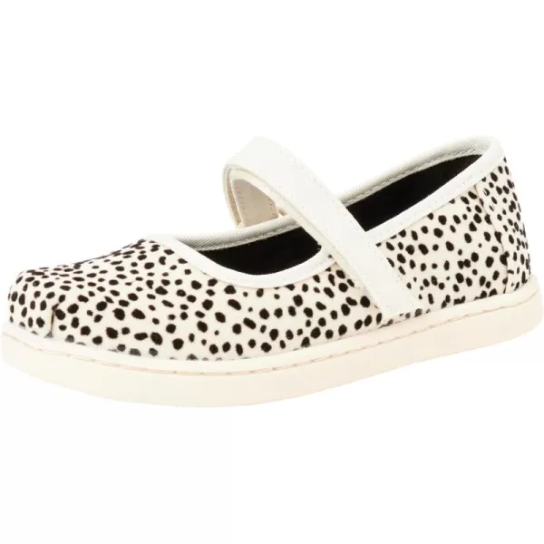 TOMS Girls Tiny Mary Jane  ToddlerFog Flocked Mini Cheetah