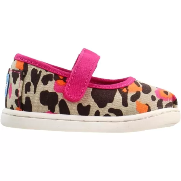 TOMS Girls Tiny Mary Jane  ToddlerFuchsia Floral Leopard
