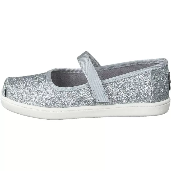 TOMS Girls Tiny Mary Jane  ToddlerSilver Iridescent Glimmer
