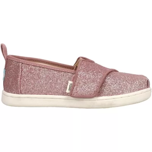 TOMS Kids Girls Alpargata Glitter Slip On Flats Casual  RedPink Glitter