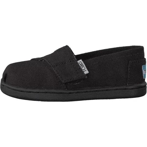 TOMS UnisexChild Classic Alpargata SneakerBlack Canvas