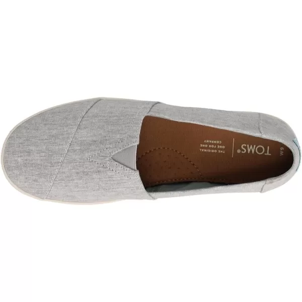 TOMS Womens Avalon SlipOnDrizzle Grey Micro Crosshatch Fabric