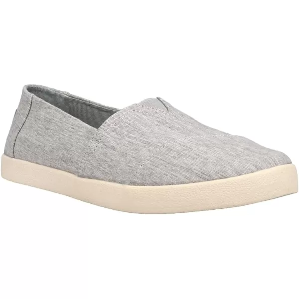 TOMS Womens Avalon SlipOnDrizzle Grey Micro Crosshatch Fabric