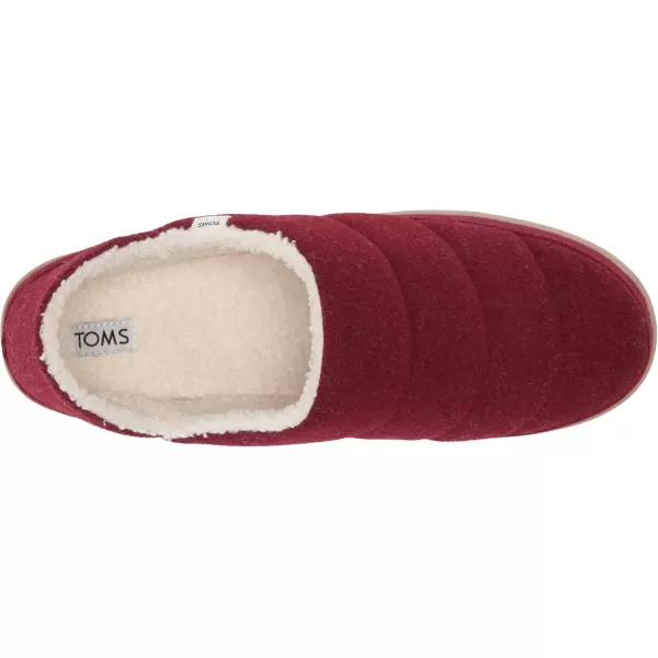 TOMS Womens Ezra Slip On Casual Slippers Casual  PinkRhubarb Red