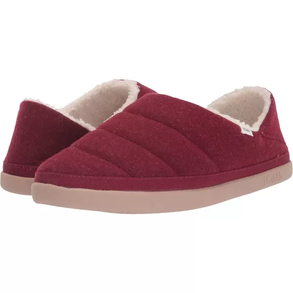 TOMS Womens Ezra Slip On Casual Slippers Casual  PinkRhubarb Red