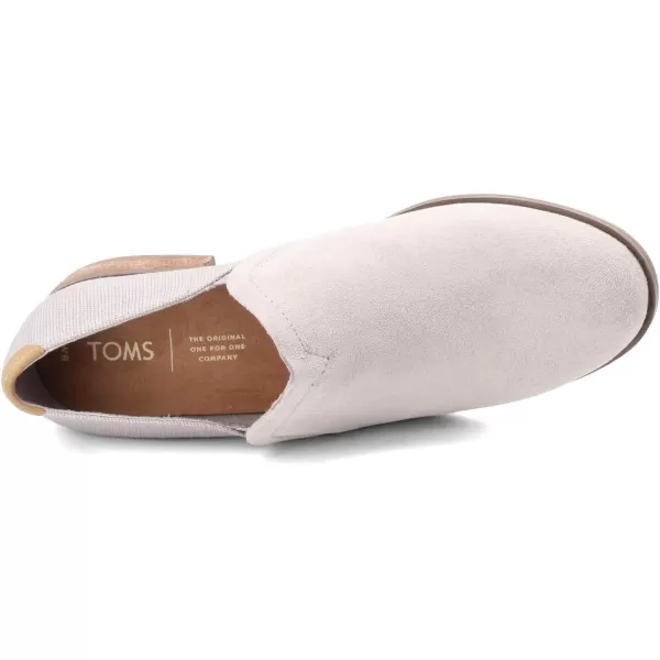 TOMS Womens Shaye Casual Boots Ankle  GreyDrizzle Grey SuedeHeritage Canvas