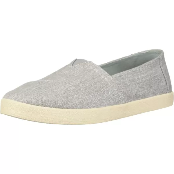 TOMS Womens Avalon SlipOnDrizzle Grey Micro Crosshatch Fabric