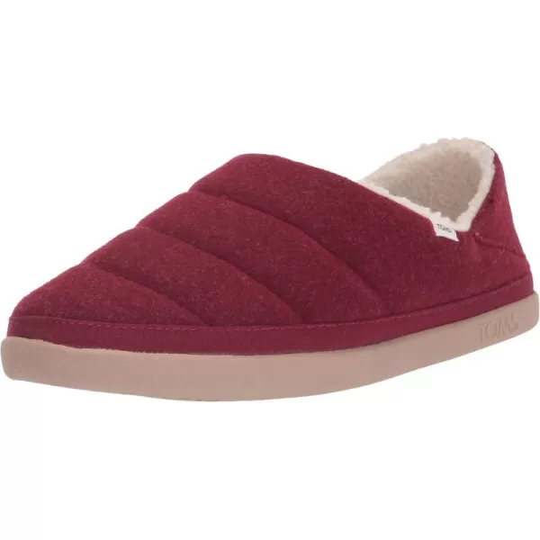 TOMS Womens Ezra Slip On Casual Slippers Casual  PinkRhubarb Red