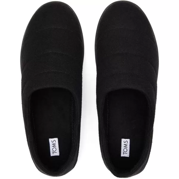 TOMS Mens Ezra Faux Fur Scuff Casual Slippers Casual  GreyBlack FeltFleece