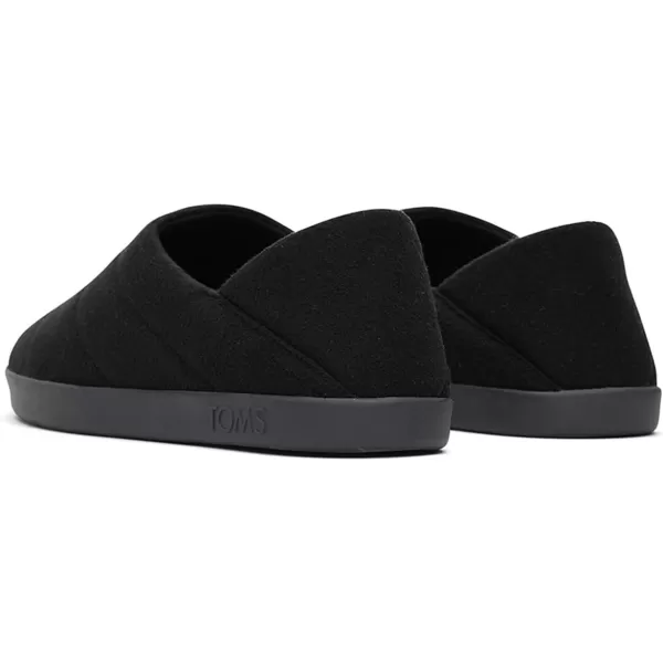 TOMS Mens Ezra Faux Fur Scuff Casual Slippers Casual  GreyBlack FeltFleece