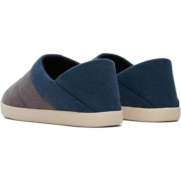 TOMS Mens Ezra Faux Fur Scuff Casual Slippers Casual  GreyForged Iron Multi FeltFleece