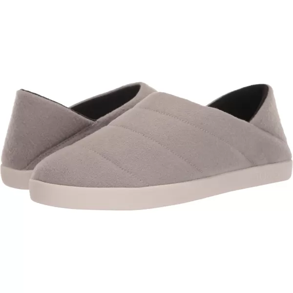 TOMS Mens Ezra Faux Fur Scuff Casual Slippers Casual  GreyShadow FeltFleece