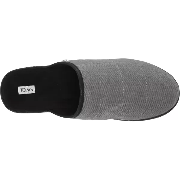 TOMS Mens Harbor Casual Slippers Casual  RedBlack Distressed Twill Quilted