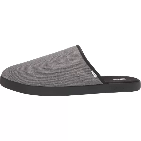 TOMS Mens Harbor Casual Slippers Casual  RedBlack Distressed Twill Quilted