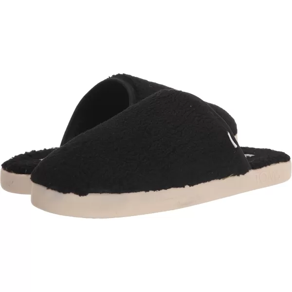 TOMS Mens Harbor Casual Slippers Casual  RedBlack Faux Shearling