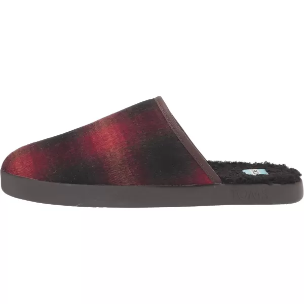TOMS Mens Harbor Casual Slippers Casual  RedRed Abstract Plaid