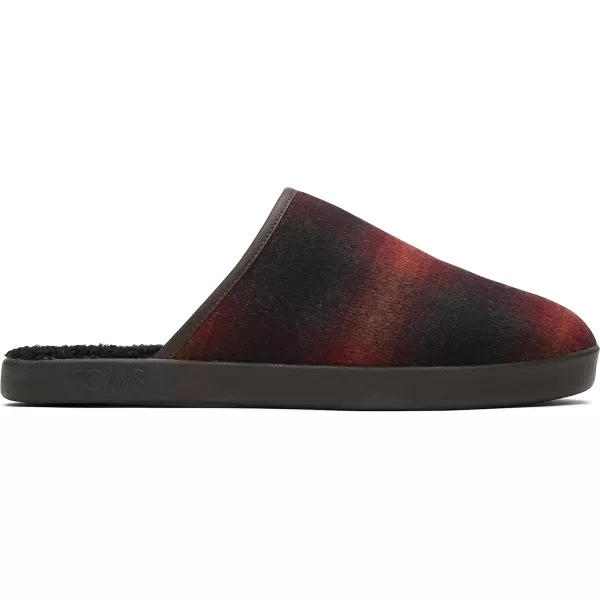 TOMS Mens Harbor Casual Slippers Casual  RedRed Abstract Plaid