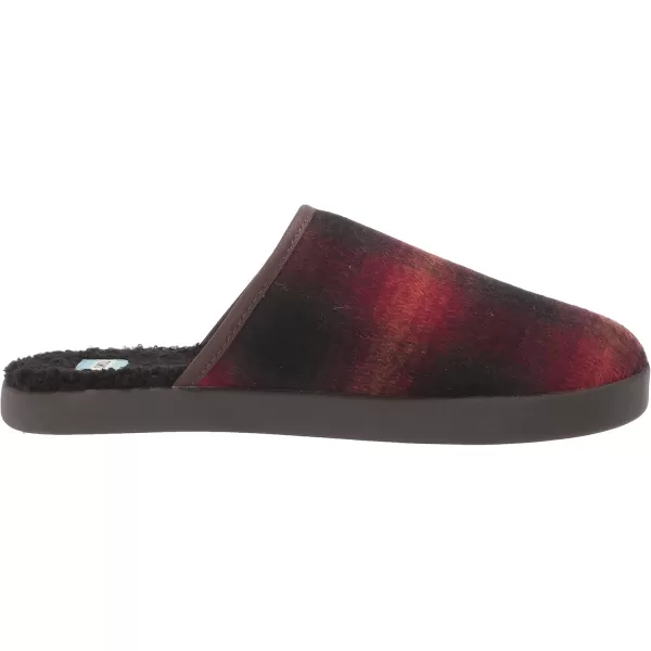 TOMS Mens Harbor Casual Slippers Casual  RedRed Abstract Plaid