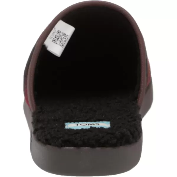 TOMS Mens Harbor Casual Slippers Casual  RedRed Abstract Plaid