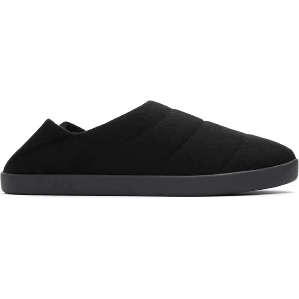 TOMS Mens Ezra Faux Fur Scuff Casual Slippers Casual  GreyBlack FeltFleece