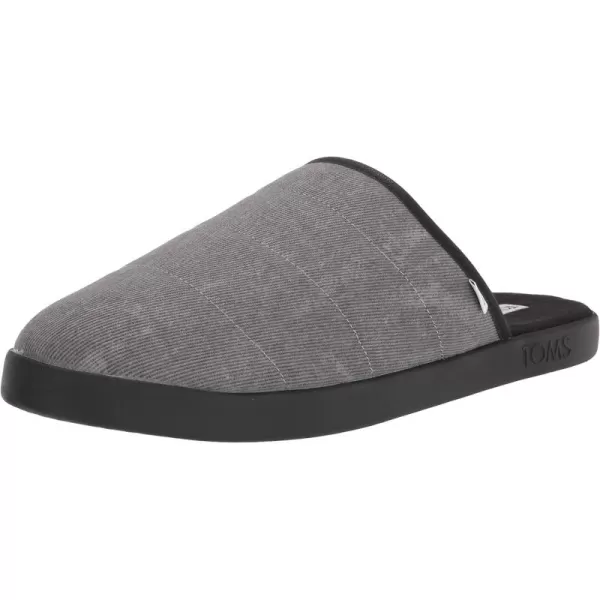 TOMS Mens Harbor Casual Slippers Casual  RedBlack Distressed Twill Quilted
