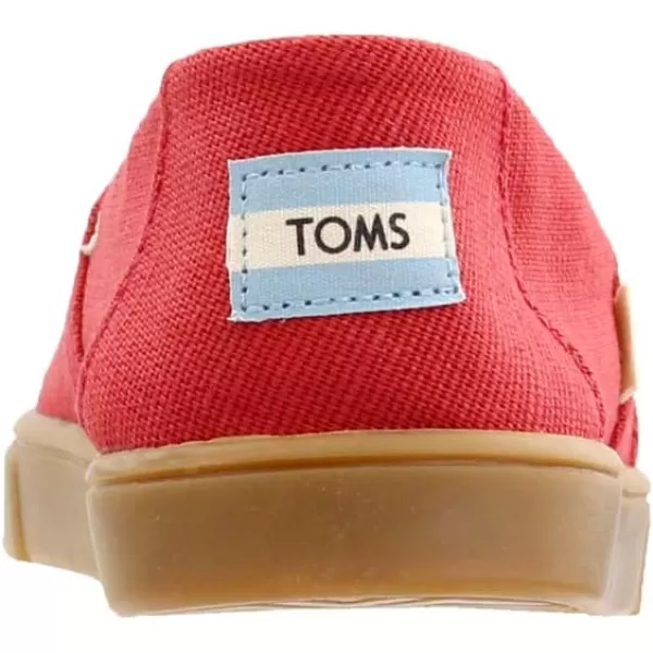 imageTOMS Womens Alpargata Small Leopard Slip On SneakerBrick Red Heritage Canvas Cupsole