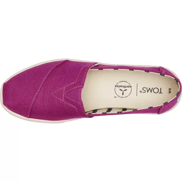 imageTOMS Womens Alpargata Small Leopard Slip On SneakerDark Fuchsia Heritage Canvas