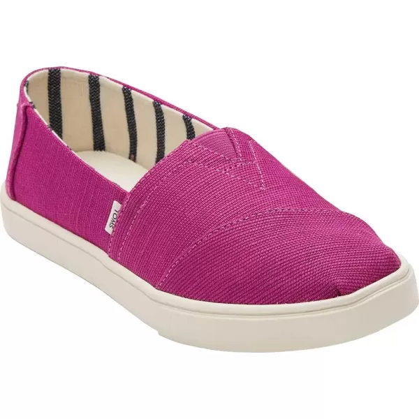 imageTOMS Womens Alpargata Small Leopard Slip On SneakerDark Fuchsia Heritage Canvas