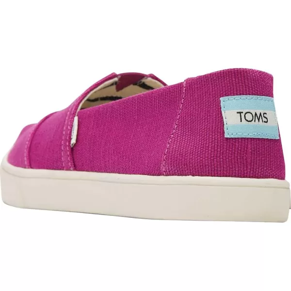 imageTOMS Womens Alpargata Small Leopard Slip On SneakerDark Fuchsia Heritage Canvas