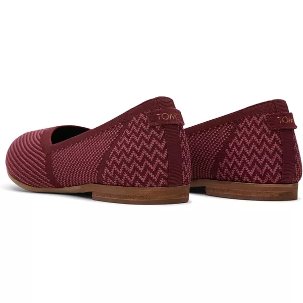 imageTOMS Womens Jutti Neat FlatDeep Burgundy Repreve Knit