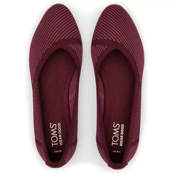imageTOMS Womens Jutti Neat FlatDeep Burgundy Repreve Knit