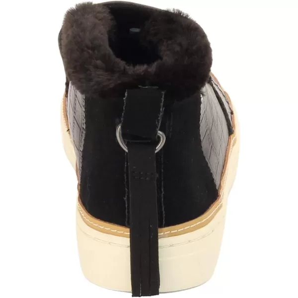 imageTOMS Womens Paxton SneakerBlack Croc Emboss LeatherFaux Fur