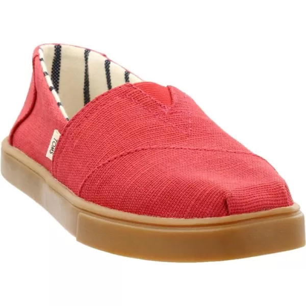 imageTOMS Womens Alpargata Small Leopard Slip On SneakerBrick Red Heritage Canvas Cupsole