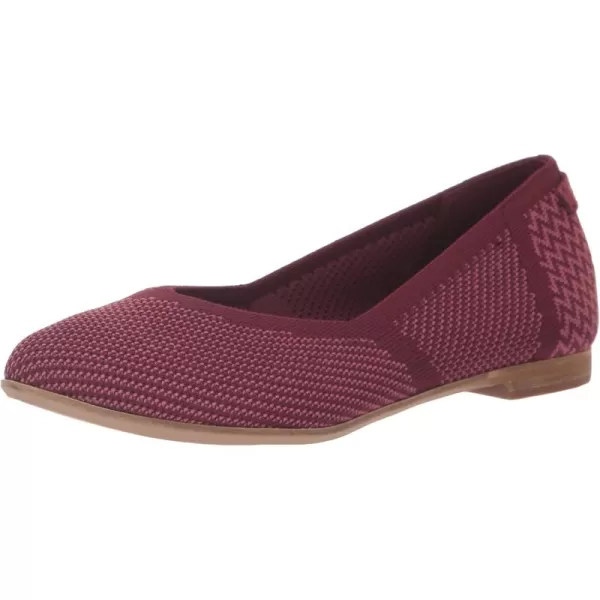 imageTOMS Womens Jutti Neat FlatDeep Burgundy Repreve Knit