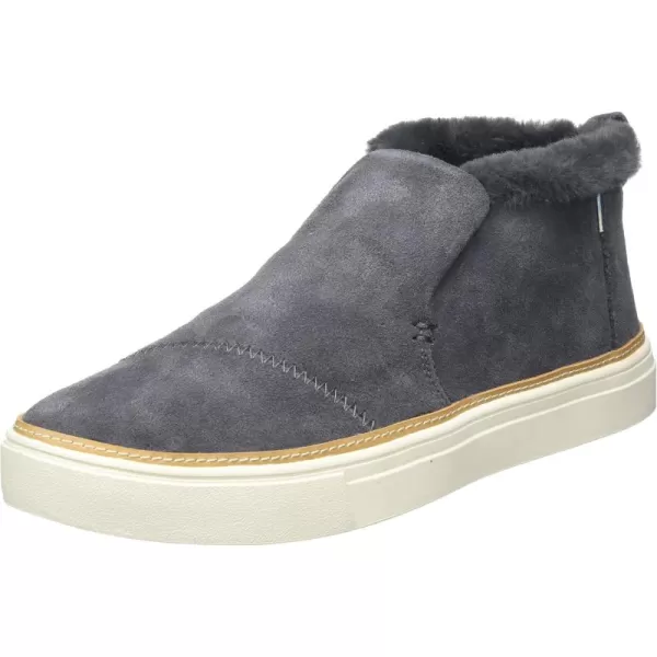 imageTOMS Womens Paxton SneakerWater Resistant Forged Iron Grey SuedeFaux Fur