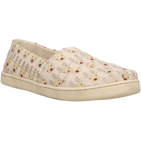 imageTOMS Womens Alpargata  BlackNatural Reindeer Faces Print