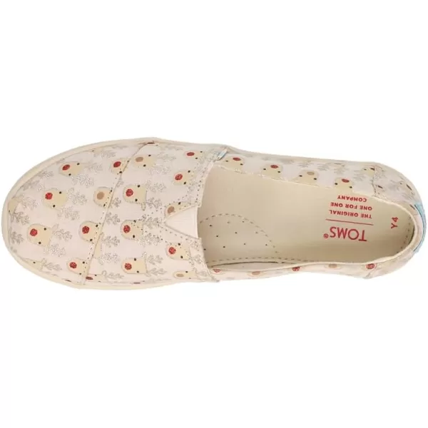 imageTOMS Womens Alpargata  BlackNatural Reindeer Faces Print