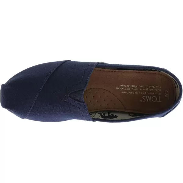 imageTOMS Womens Alpargata  BlackNavy Canvas