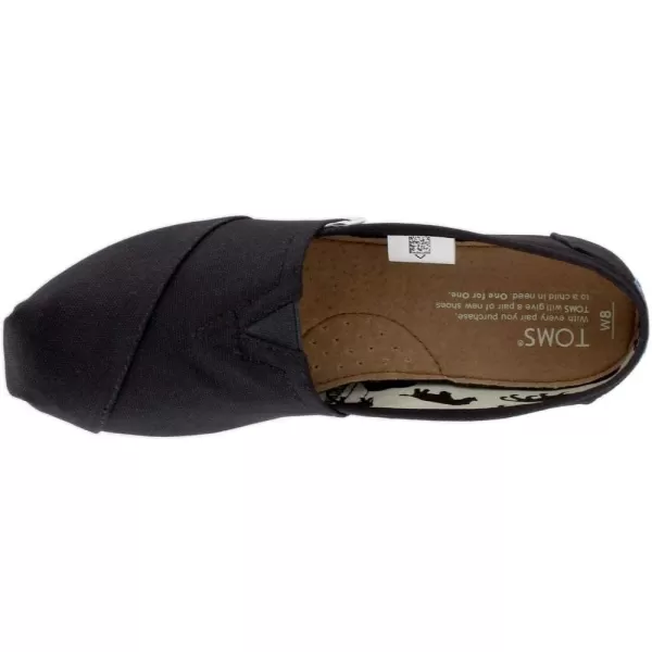 imageTOMS Womens Alpargata  BlueBlack Canvas