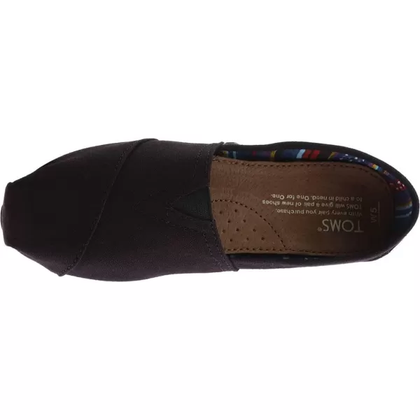 imageTOMS Womens Alpargata  GreyBlack on Black Canvas