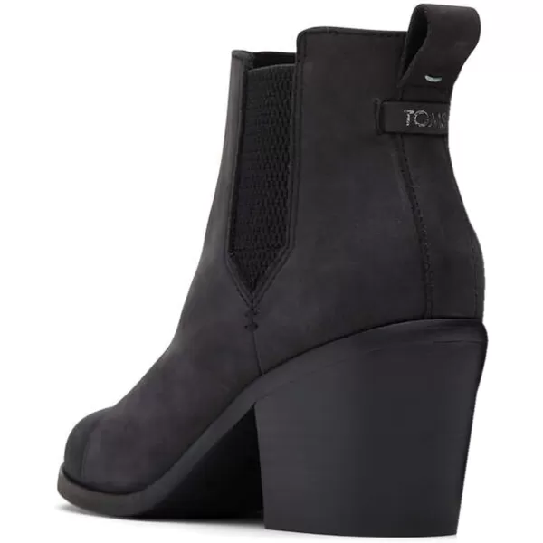 imageTOMS Womens Everly Pull On Ankle BootsBlack Leather