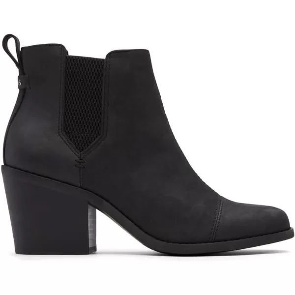 imageTOMS Womens Everly Pull On Ankle BootsBlack Leather