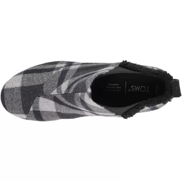 imageTOMS Womens Kelsey Fashion BootBlack Cozy Plaid Faux Shearling
