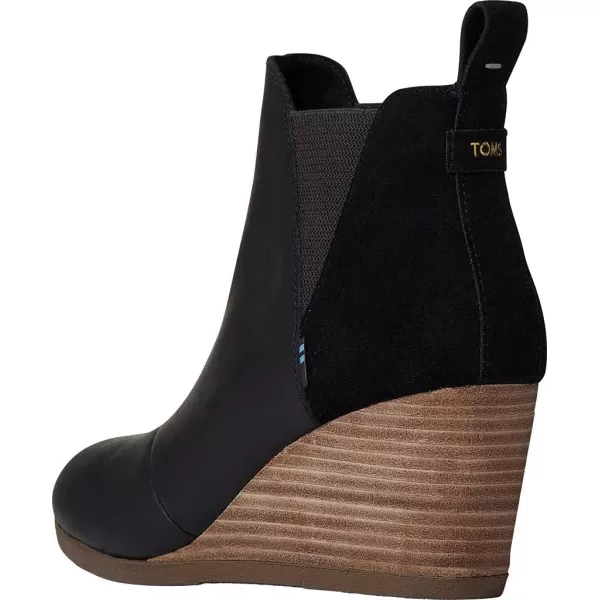 imageTOMS Womens Kelsey Fashion BootBlack LeatherSuede