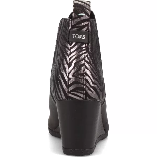 imageTOMS Womens Kelsey Fashion BootBlack LeatherZebra Shimmer