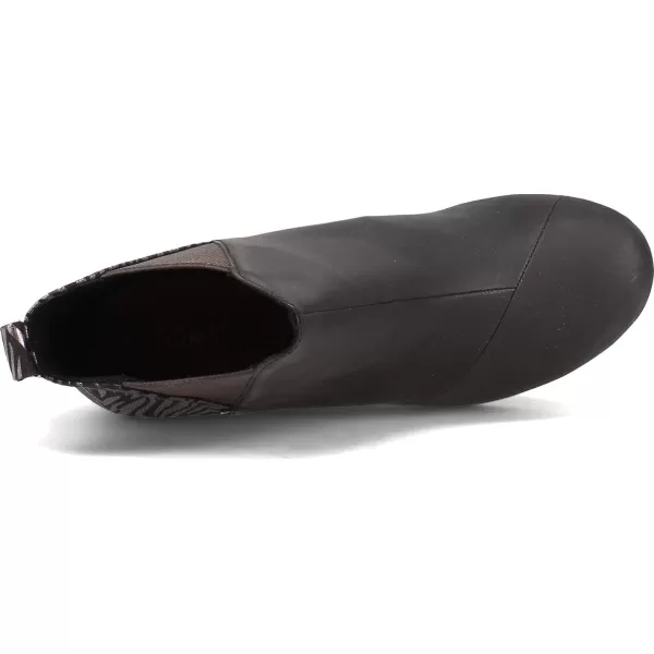 imageTOMS Womens Kelsey Fashion BootBlack LeatherZebra Shimmer