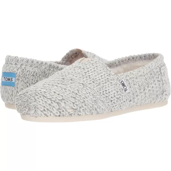 imageTOMS Womens Alpargata  GreyBirch Sweater KnitFaux Shearling