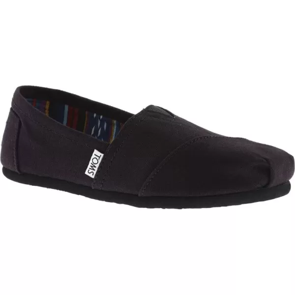 imageTOMS Womens Alpargata  GreyBlack on Black Canvas