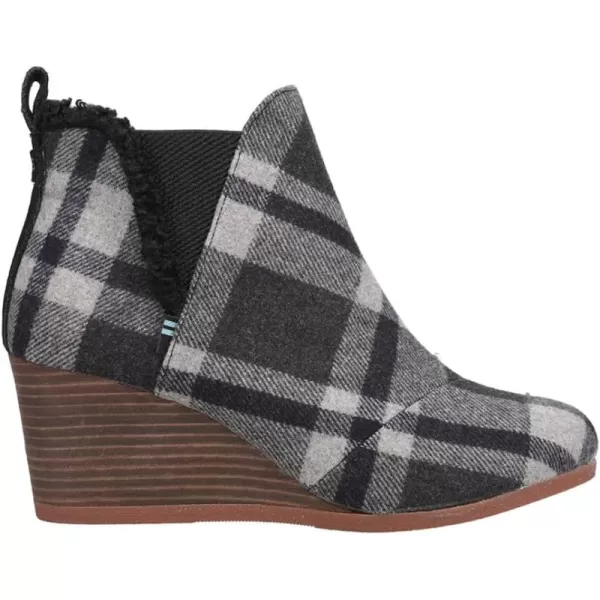 imageTOMS Womens Kelsey Fashion BootBlack Cozy Plaid Faux Shearling