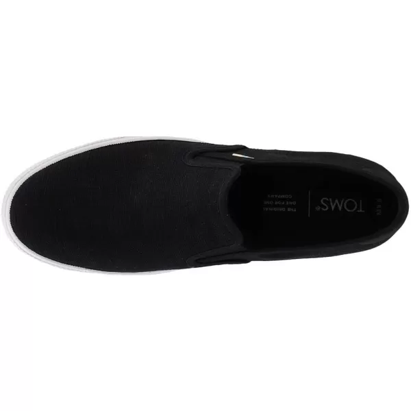 imageTOMS Mens Baja Slip On Sneakers Shoes Casual  BlackBlack Heritage Canvas